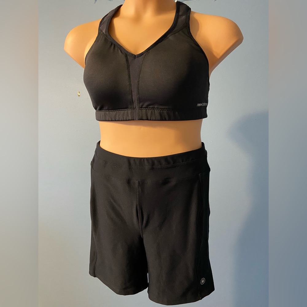 New Balance sports bra top and shorts